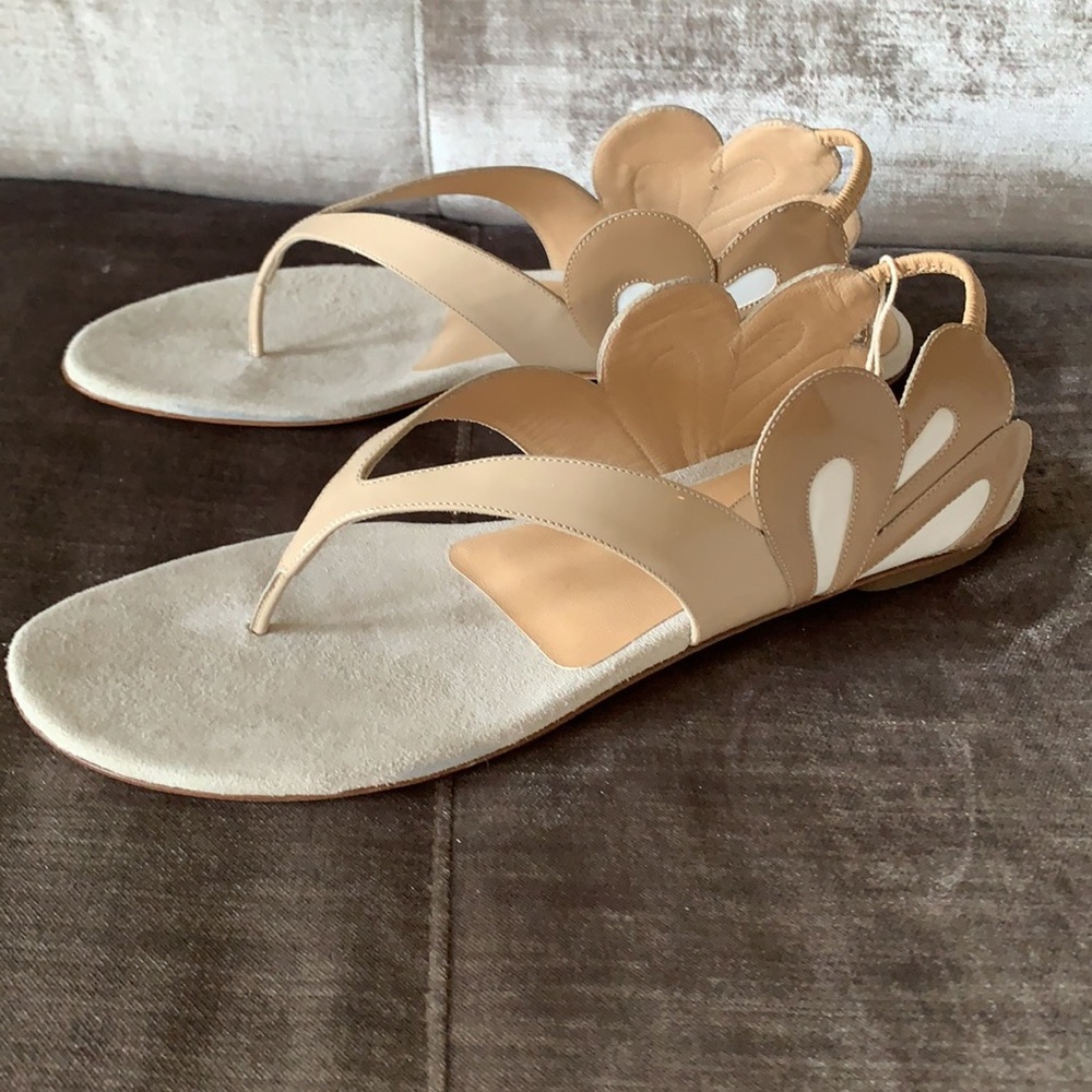 Leather Sling Back Thong Sandal by Martin Clay